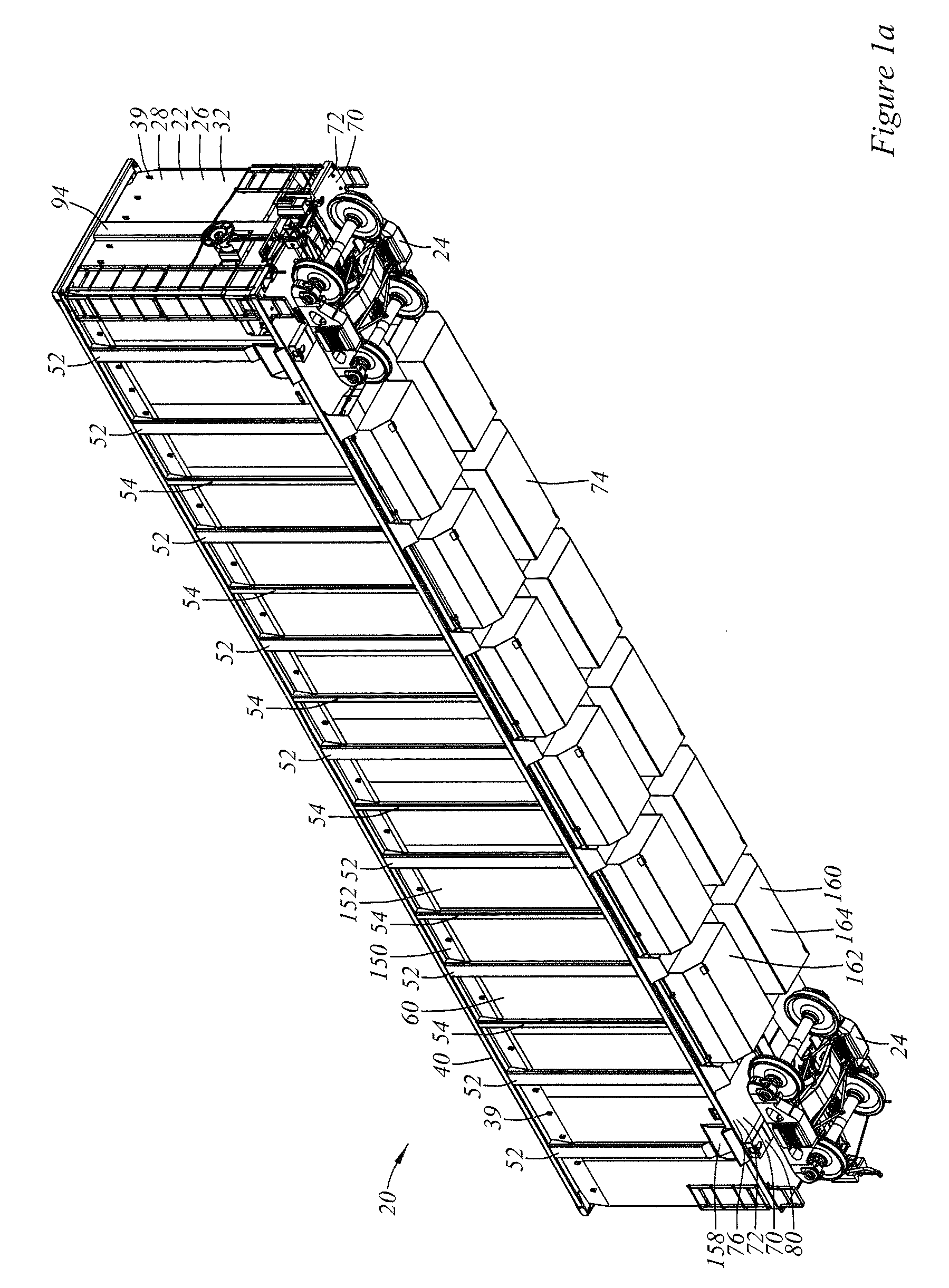 Railroad gondola car structure