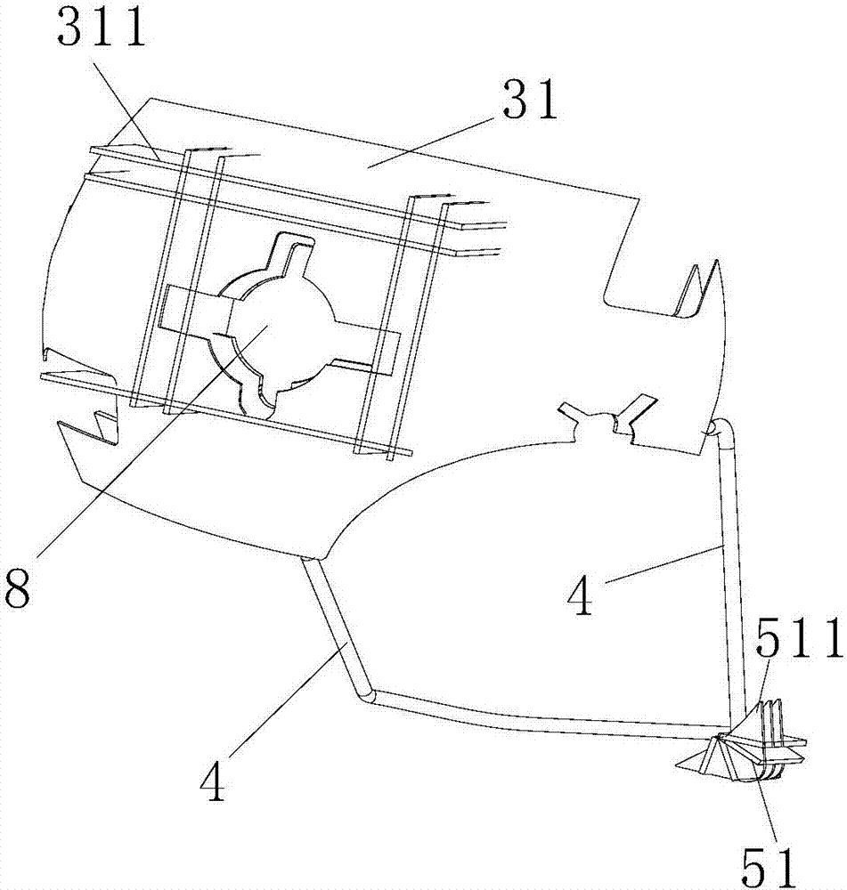 Fog water preventing device for automobile lamp, automobile lamp assembly and vehicle