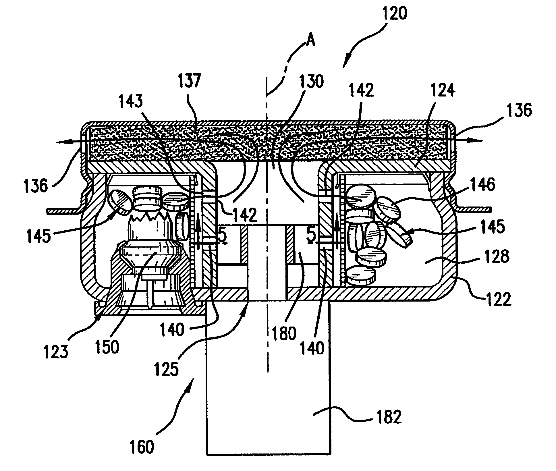 Adaptive output, toroidal-shaped pyrotechnic inflator