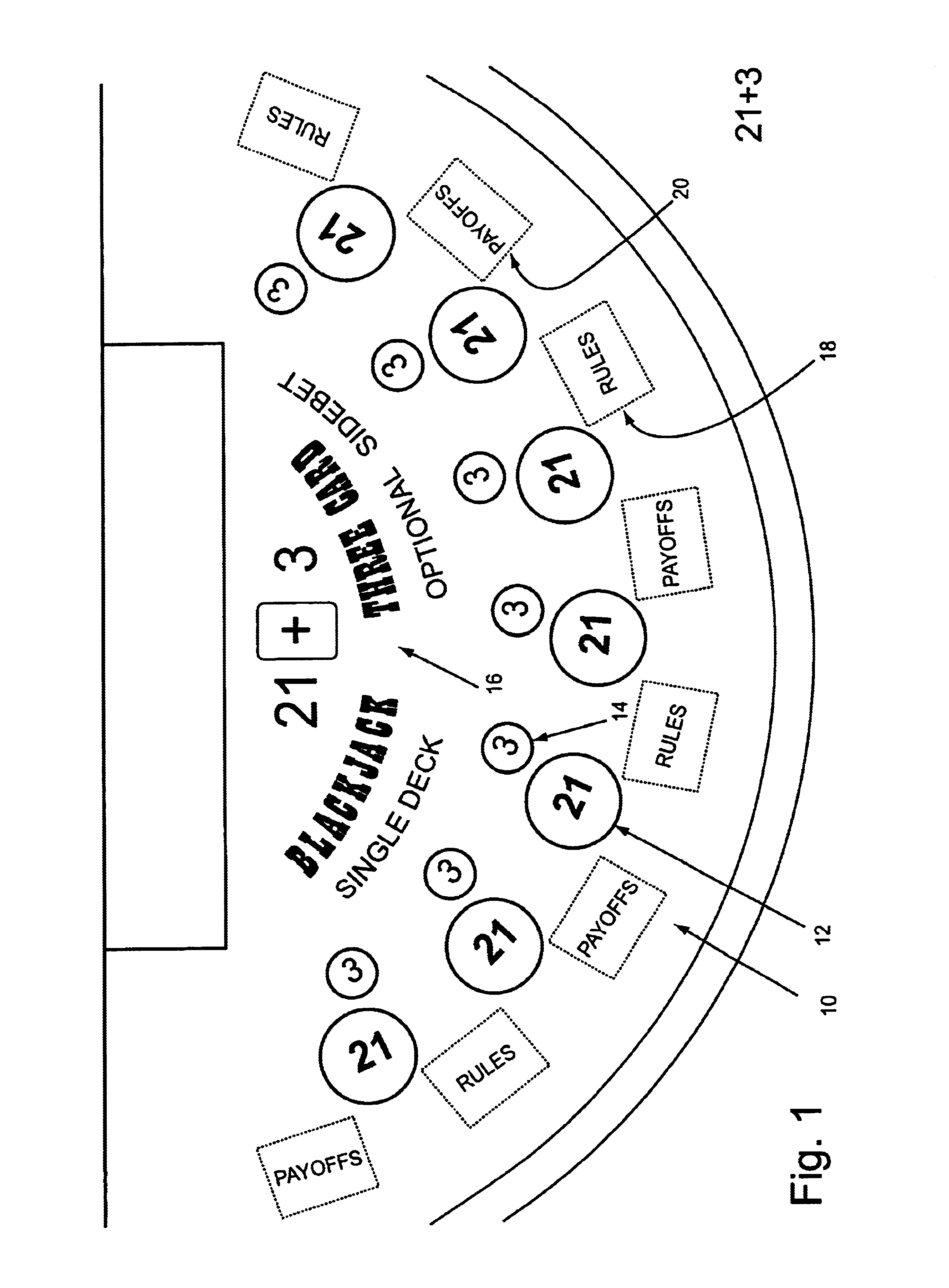 Method and apparatus for playing blackjack with a 3- or 5-card numerical side wager ("21+3/5 numerical")