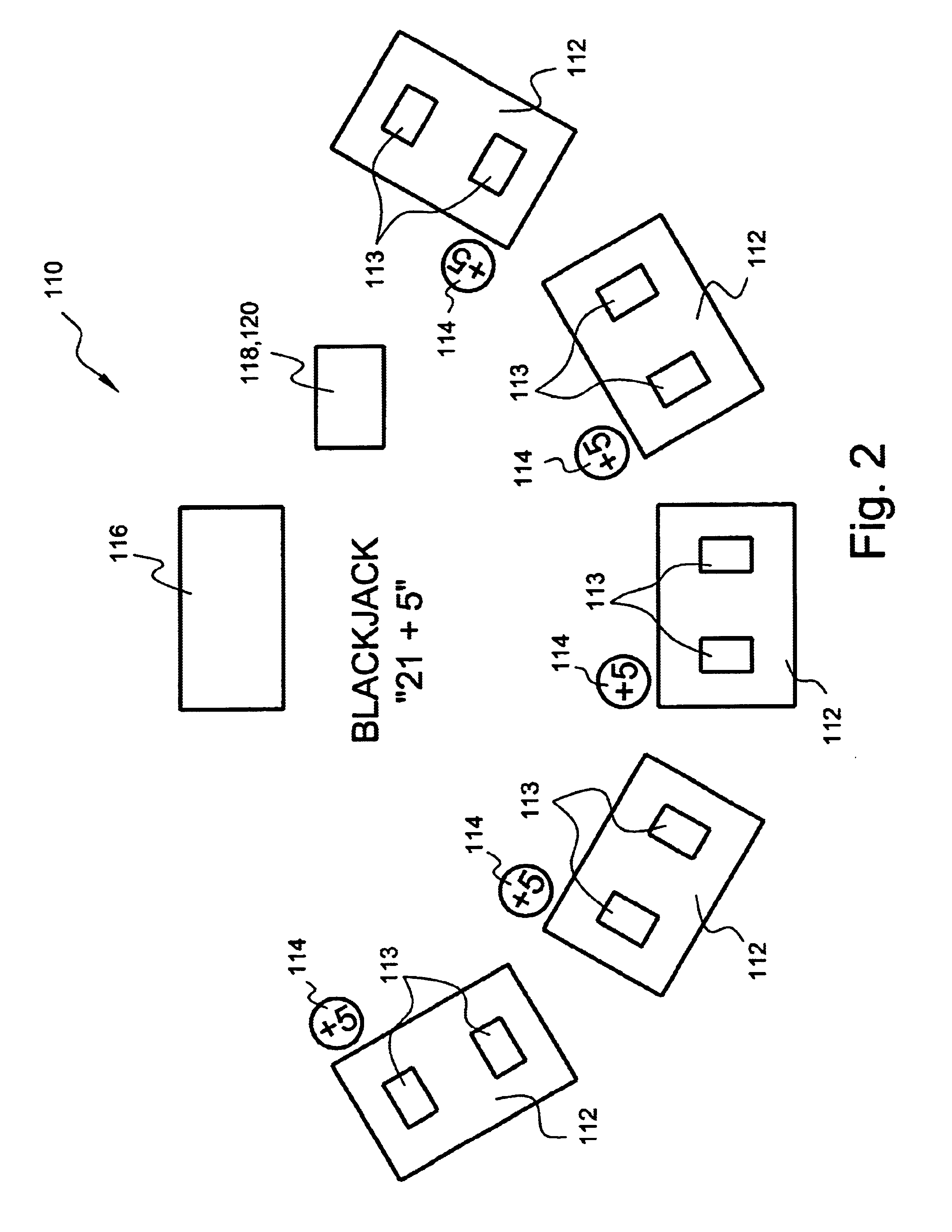 Method and apparatus for playing blackjack with a 3- or 5-card numerical side wager ("21+3/5 numerical")