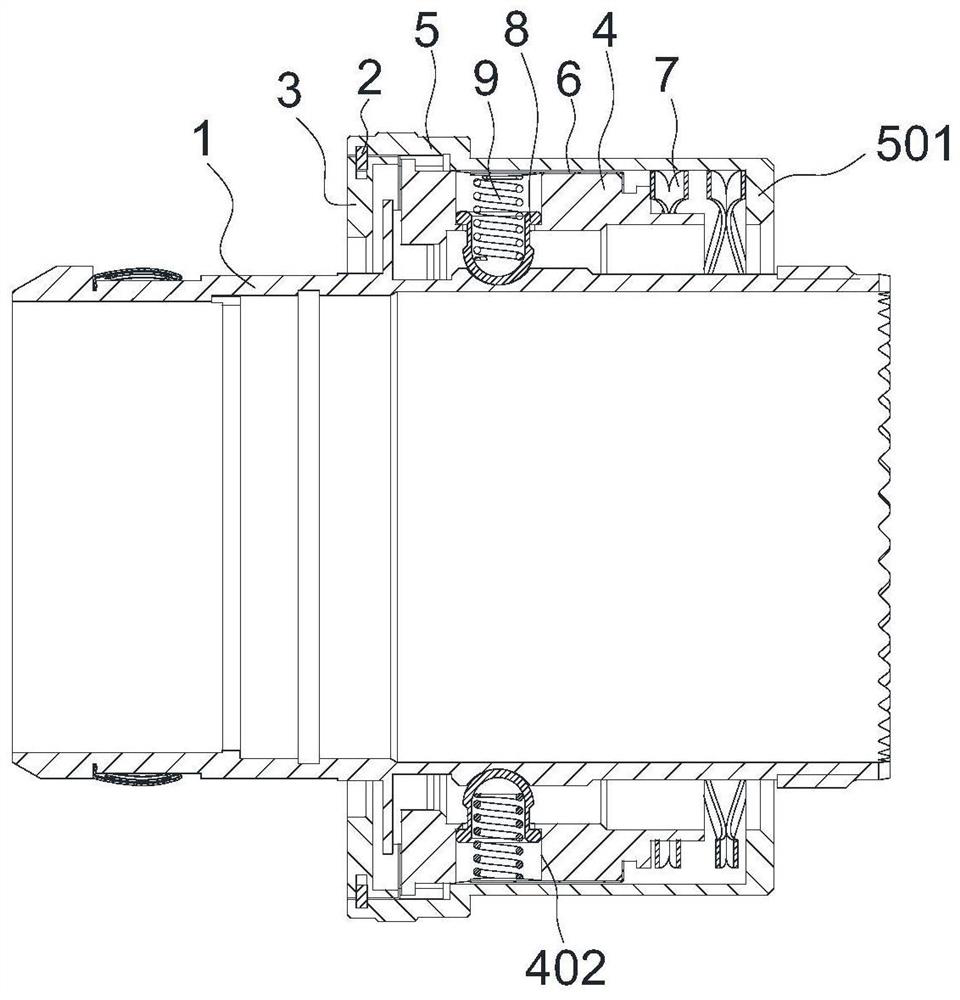 Multi-degree-of-freedom large-tolerance circular self-floating connector