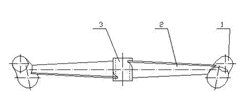 Cross flow guide type stirring paddle applied to fermentation tank