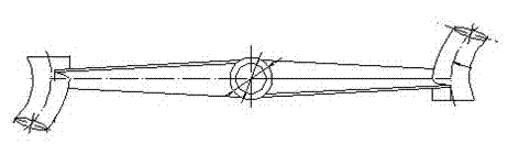 Cross flow guide type stirring paddle applied to fermentation tank