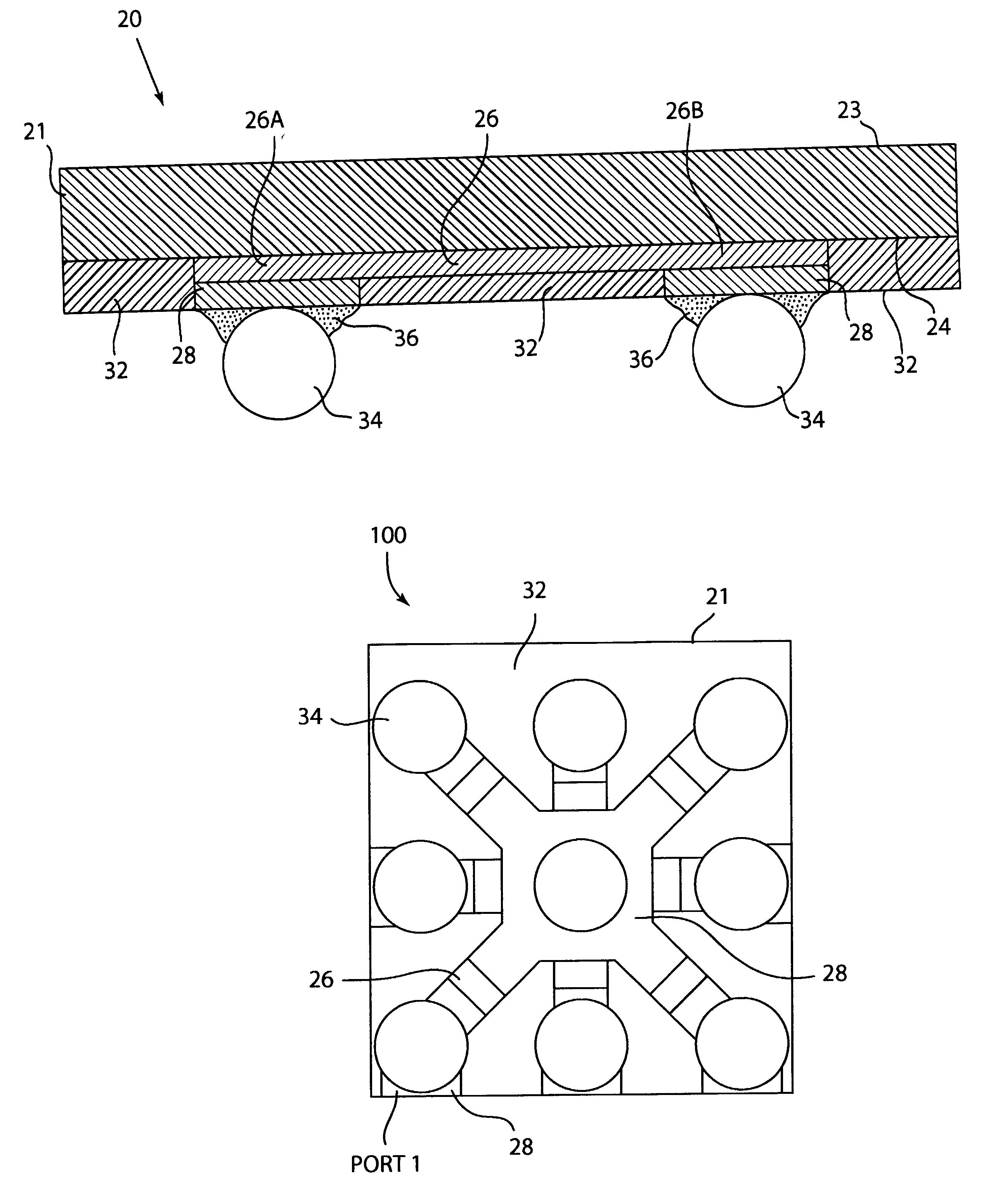 Ball grid array resistor network