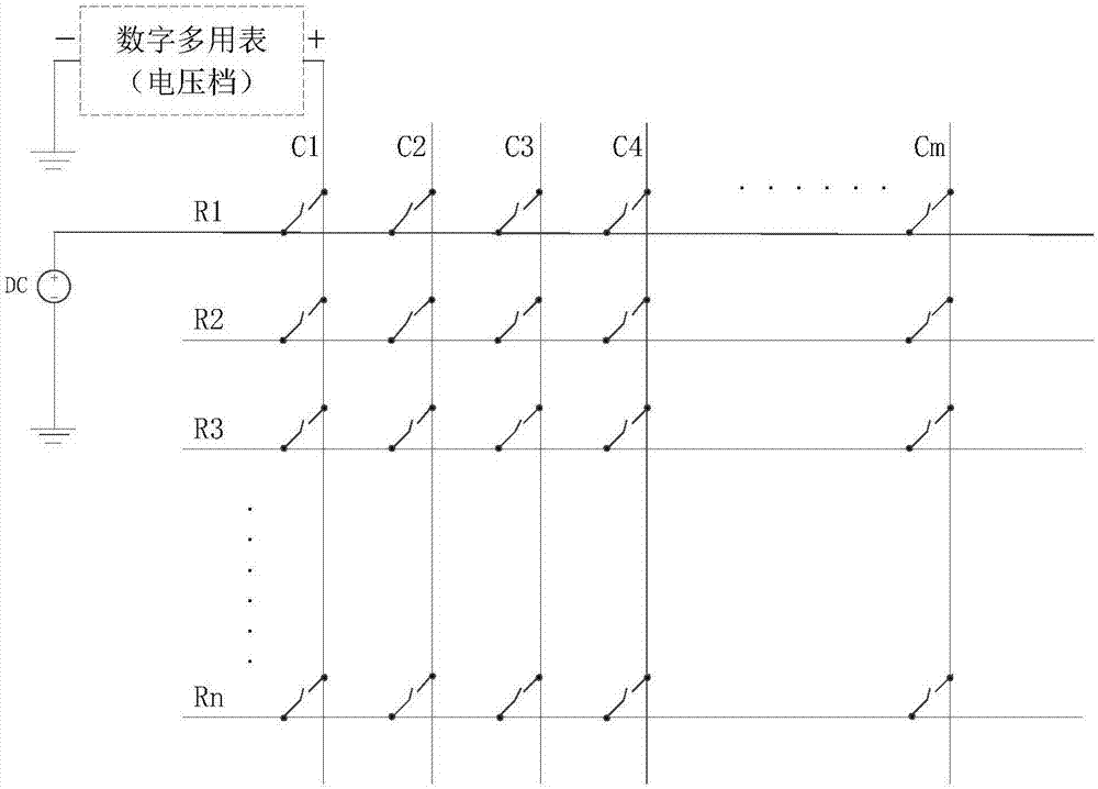 Matrix switch relay fault detection device and method