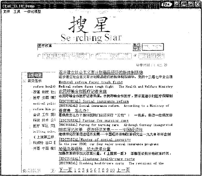 Integrated retrieval method for multi-language information retrieval