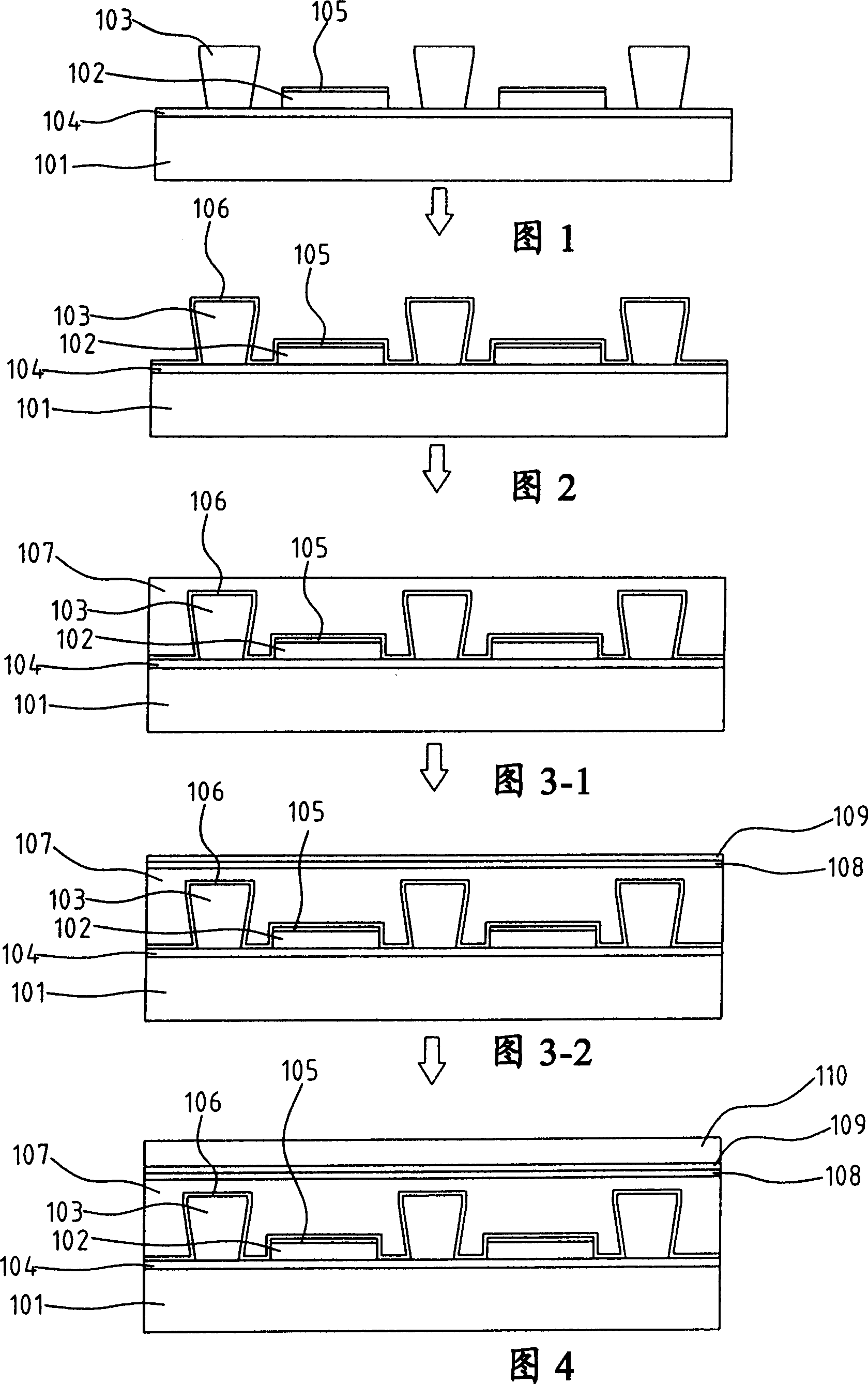 Passivation encapsulation method for organic electro luminescence elements and structure