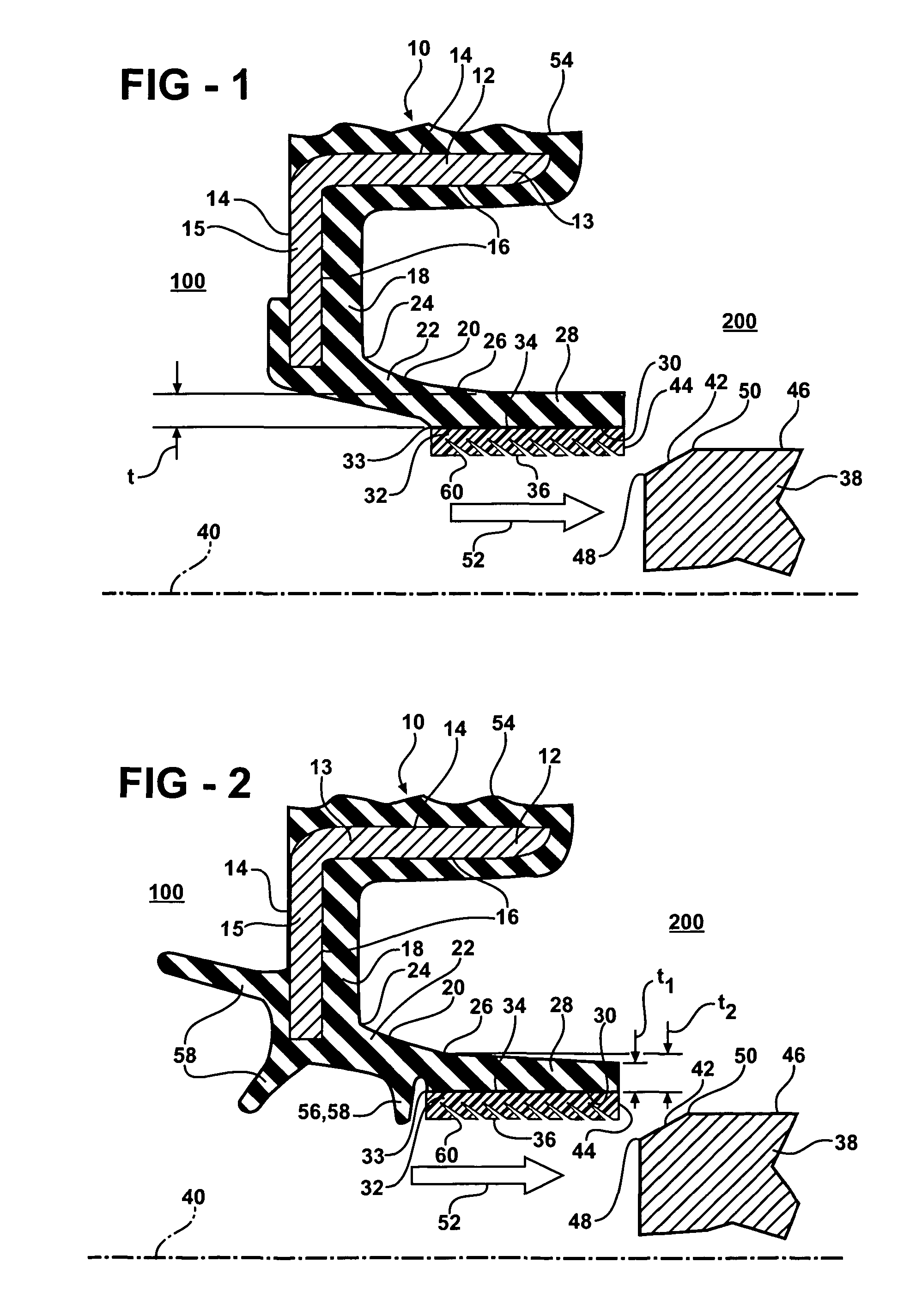 Radial seal and method of making