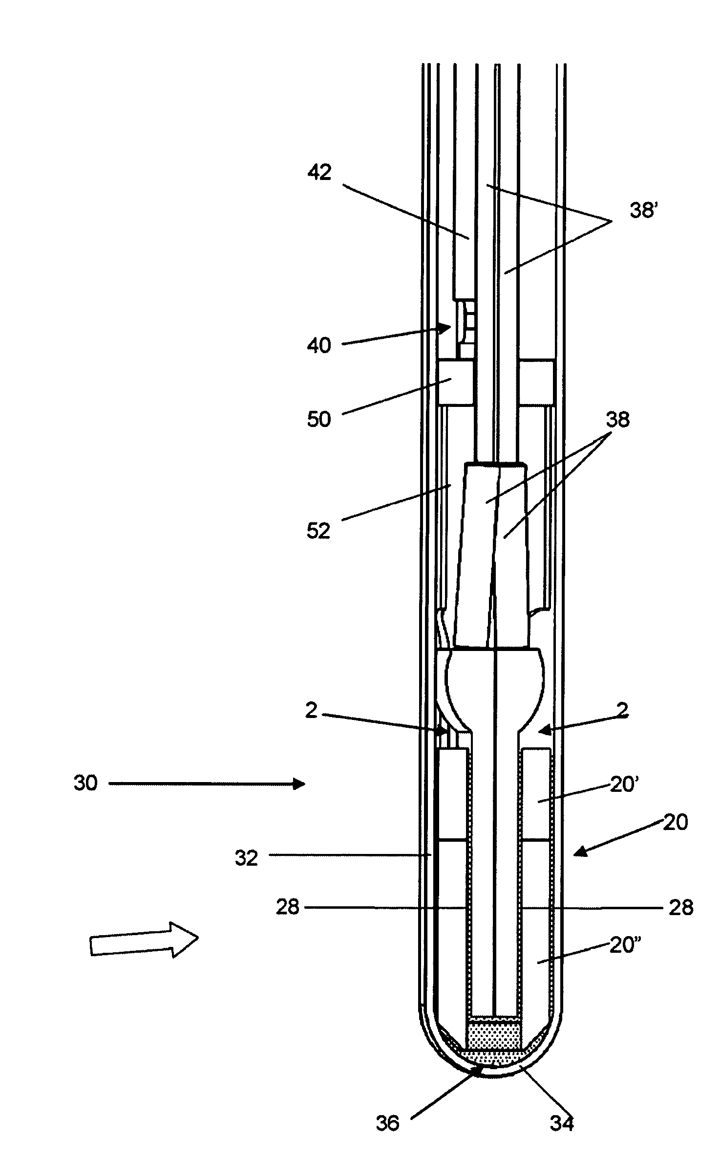 Mass flow meter with solder/braze-flow secured spacer