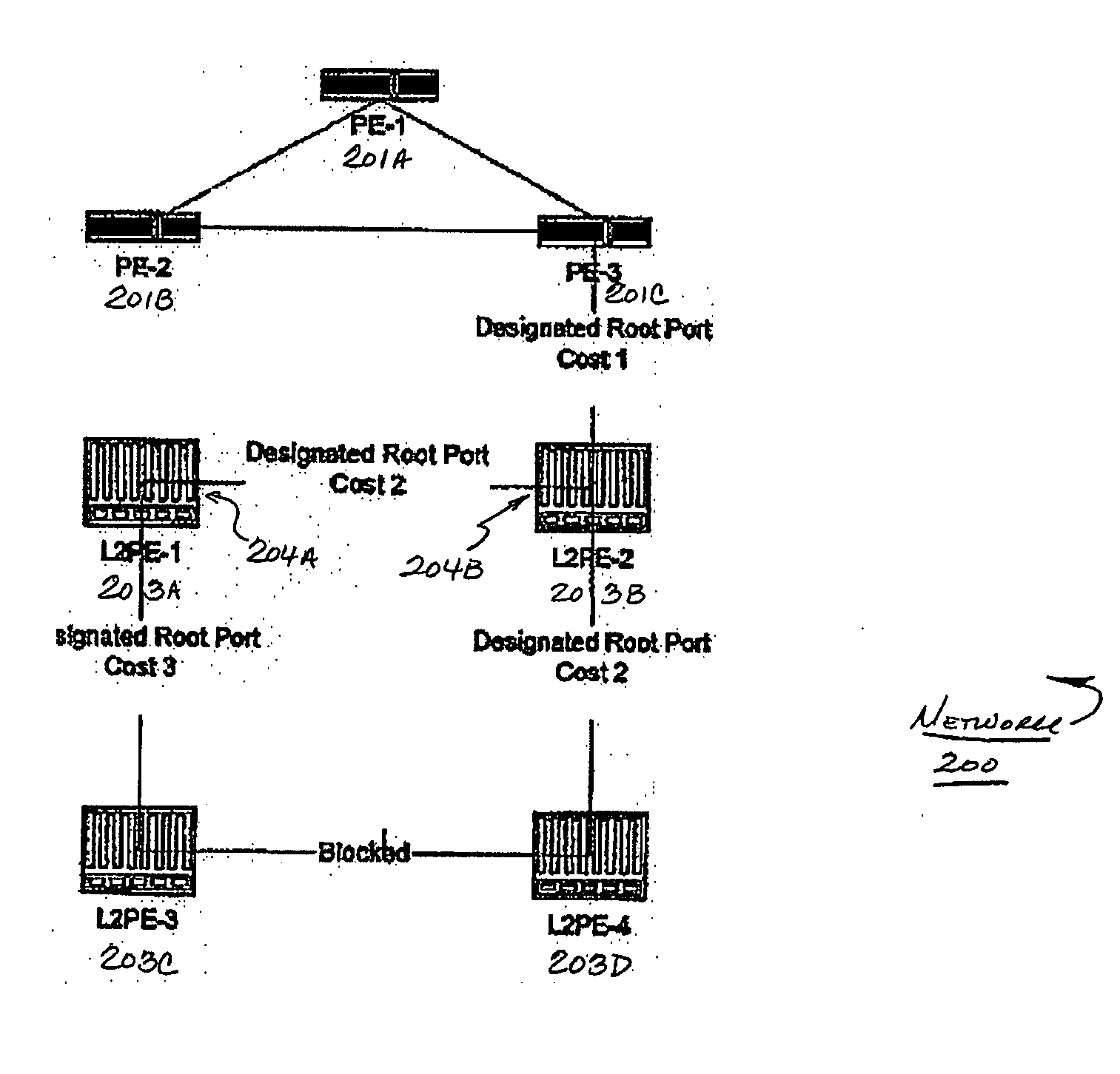 Method and apparatus for determining a spanning tree