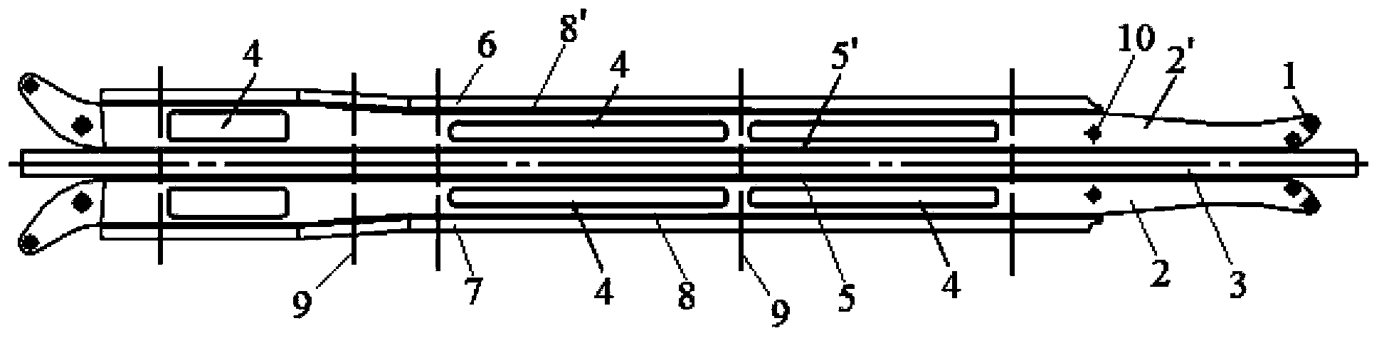 Processing method of box-shaped arm section, box-shaped arm section and concrete pump truck arm frame