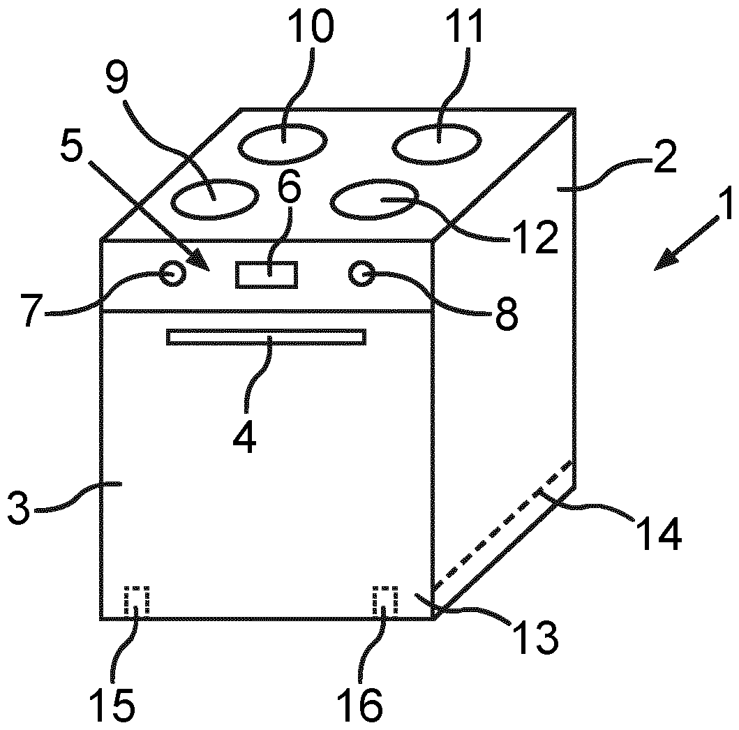 Household appliance comprising a retractable door in a storage area with a dedicated support unit