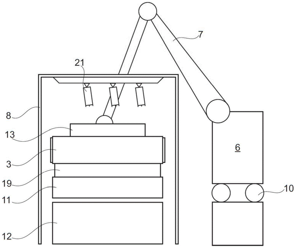 Optimisation of a device for painting work pieces