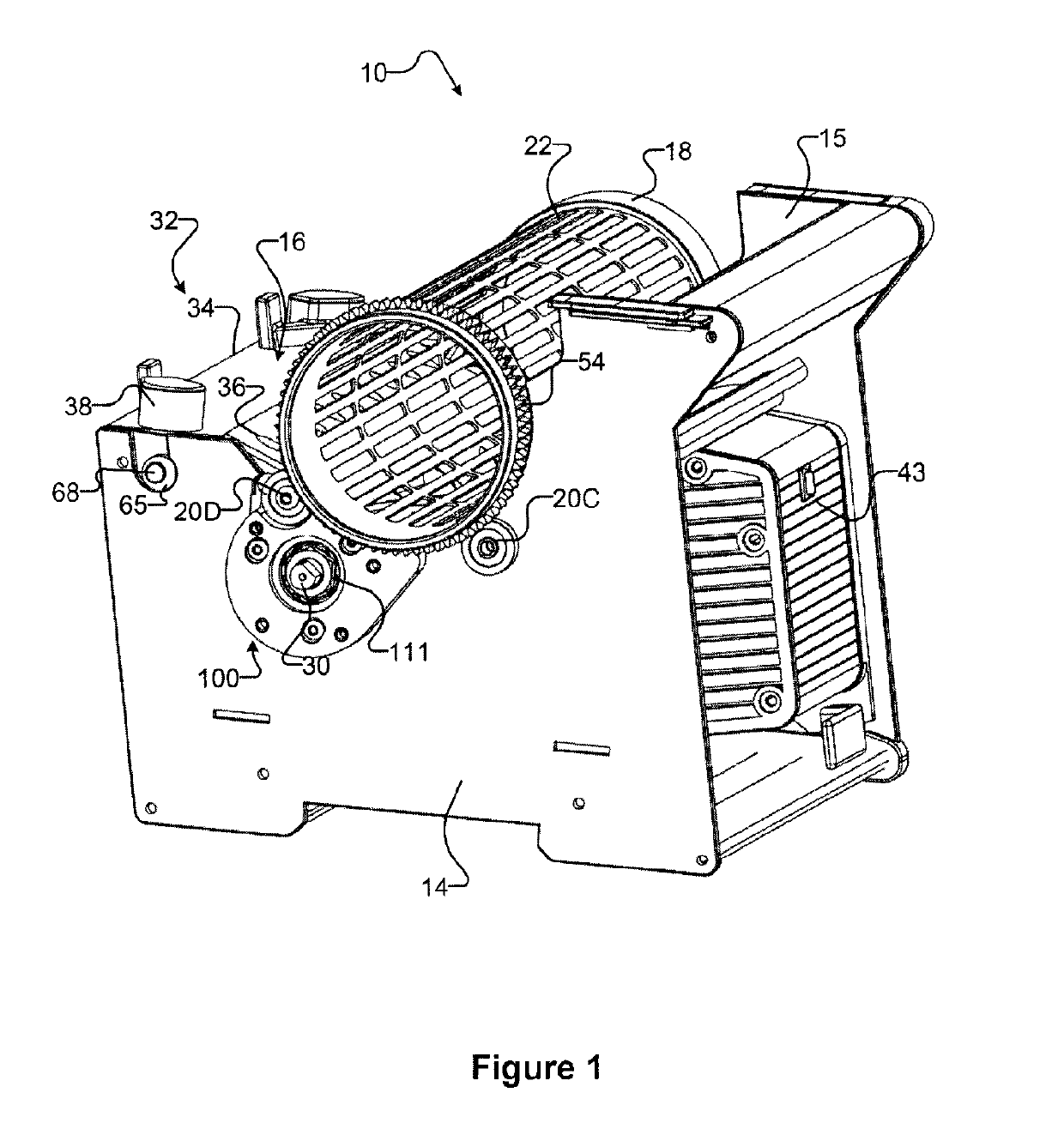 Bearing block assembly for a plant trimming machine