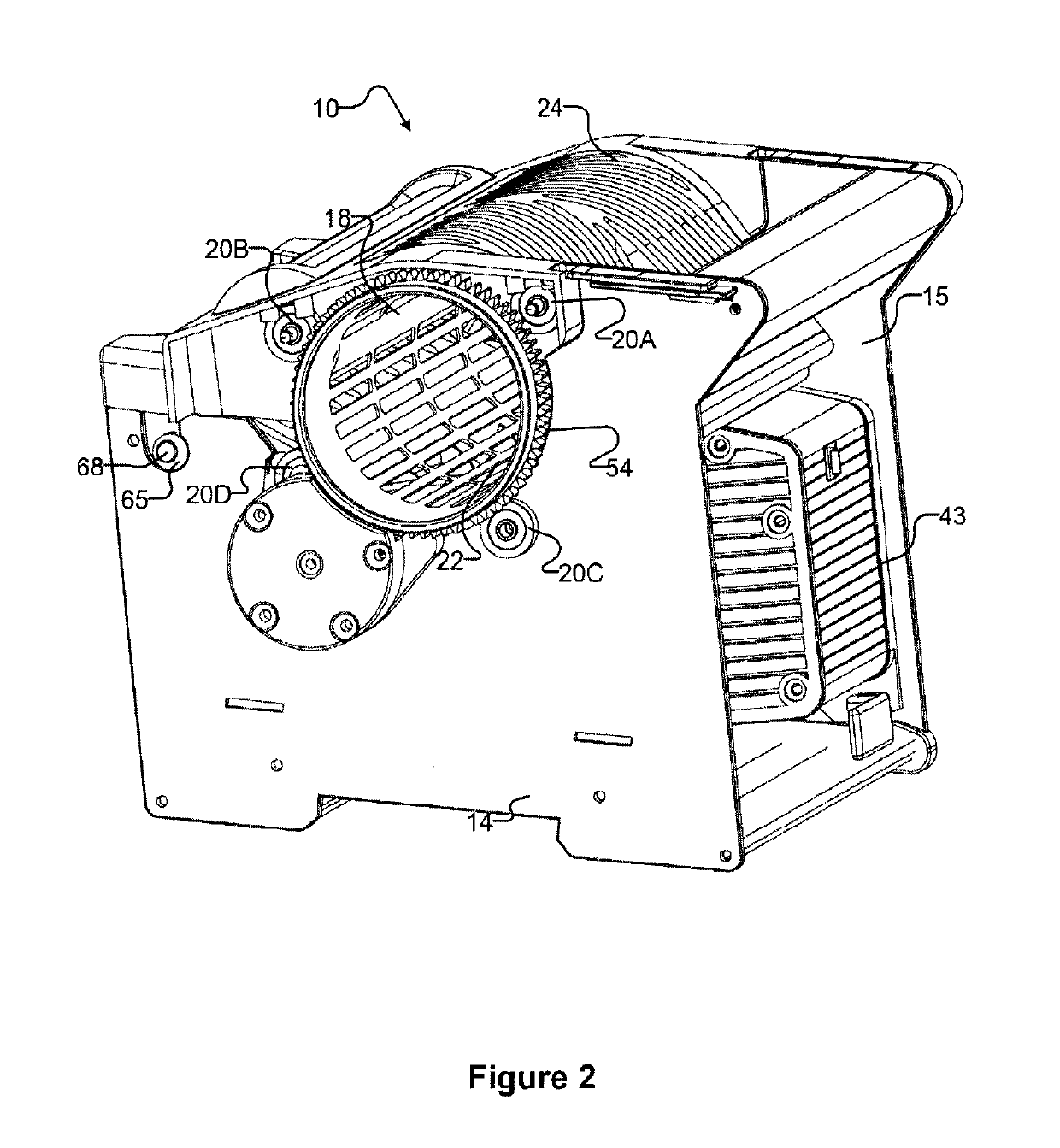 Bearing block assembly for a plant trimming machine