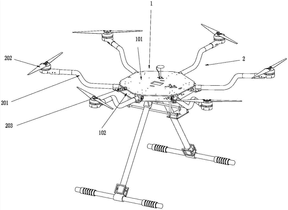 High stability hexarotor aircraft