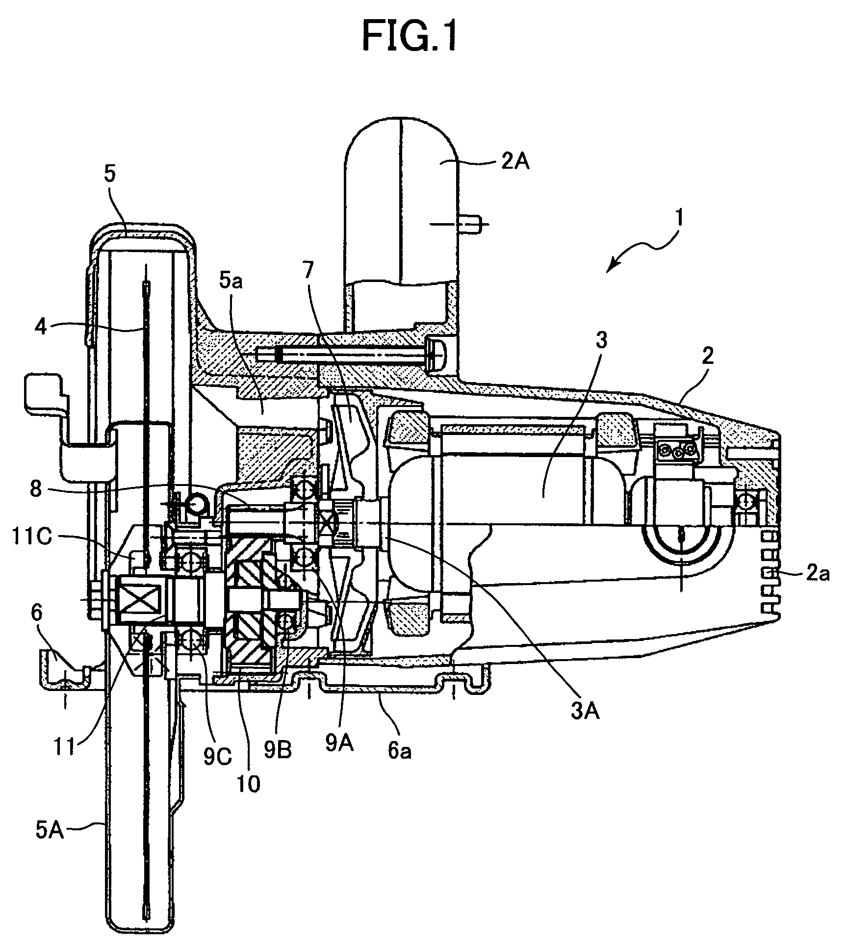 Power tool and gear unit assembled therein