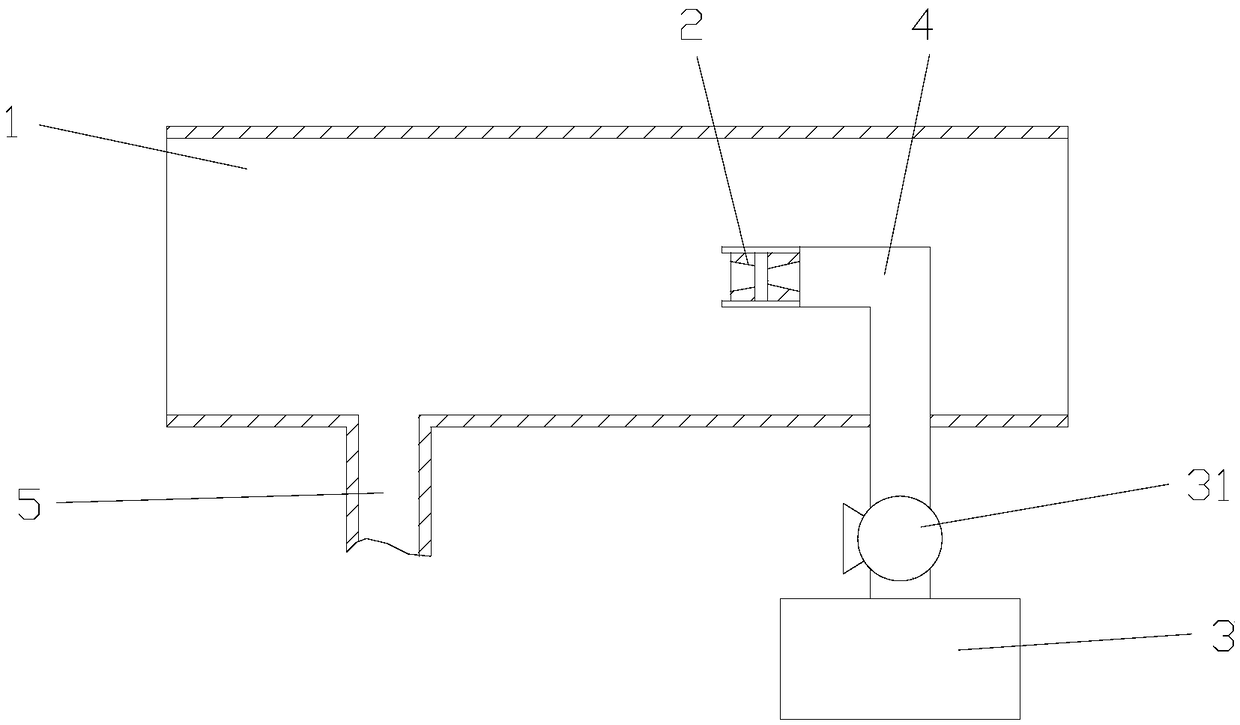 Desulfurization dust-removal pipeline with mixing shower nozzle