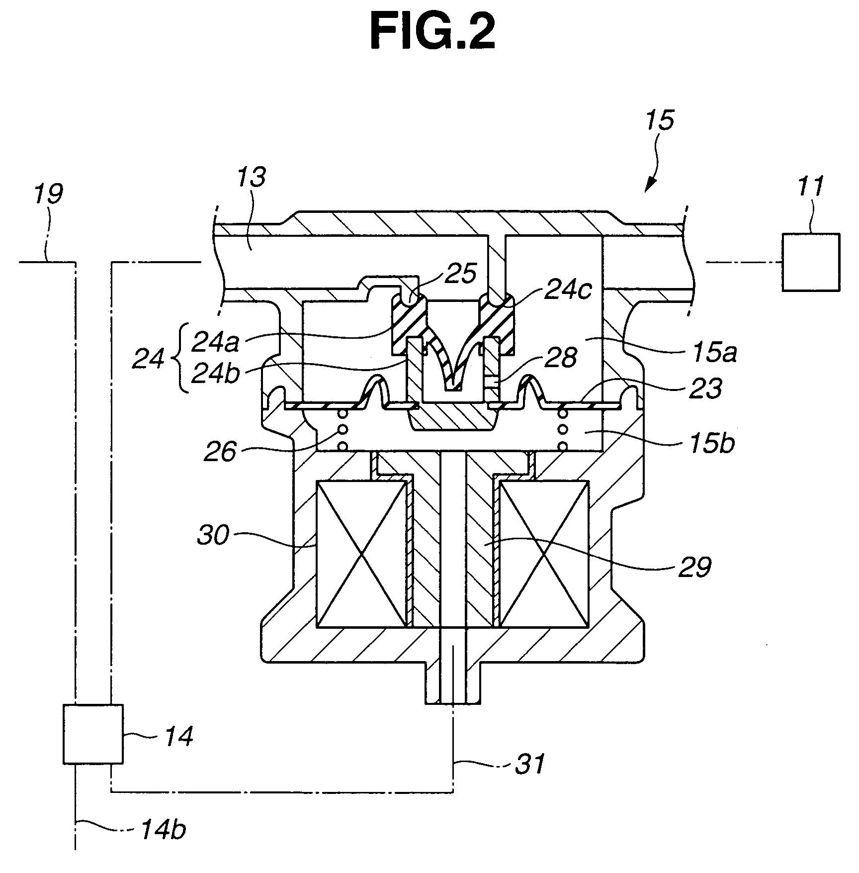 Failure diagnostic device of evaporative gas purge control system