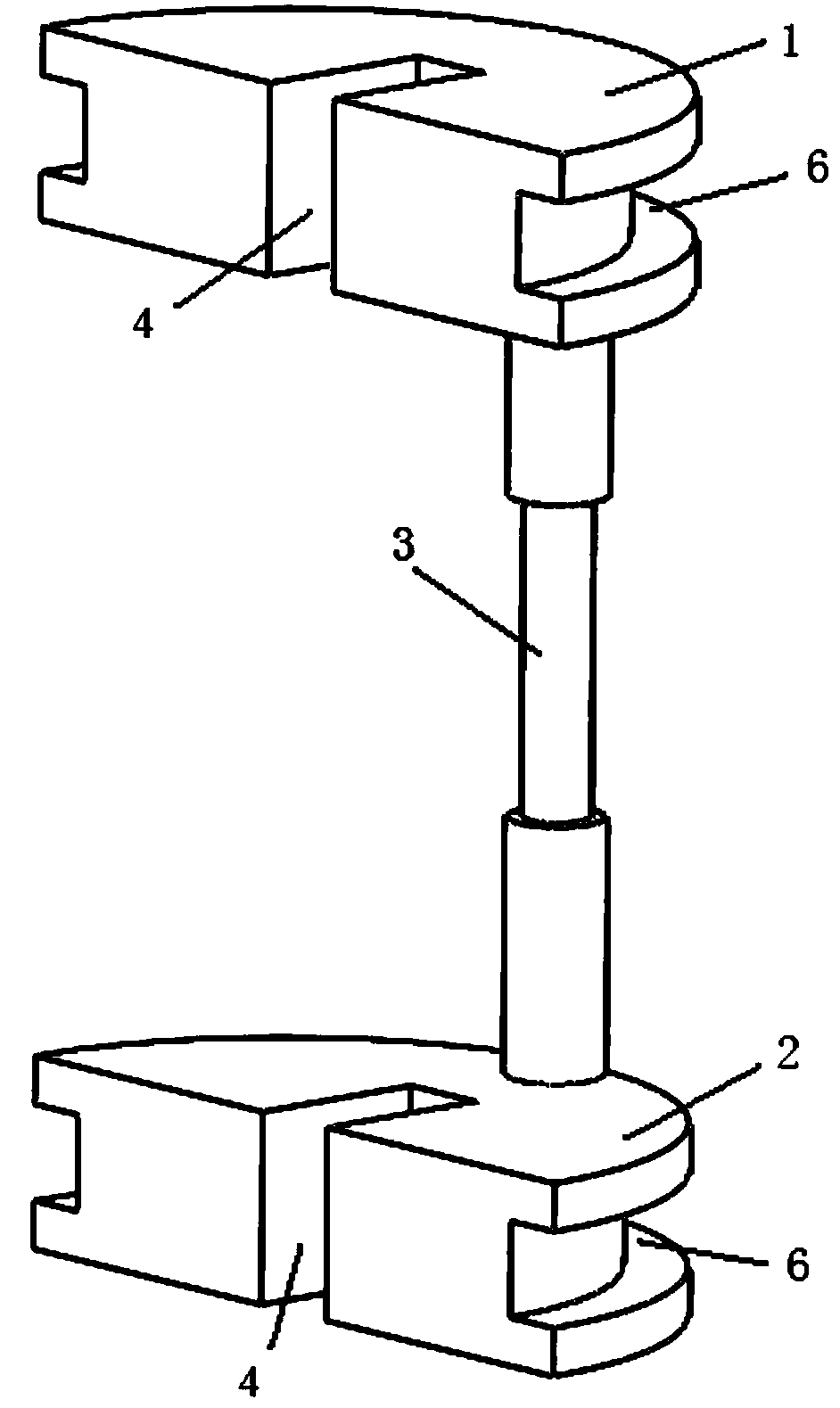 Fixing device for metal sheet high temperature tensile extensometer