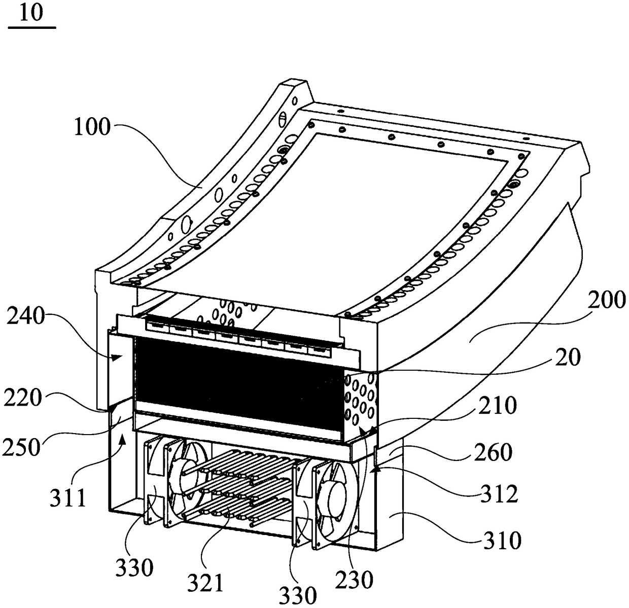 Heat dissipation structure of detection module and detection equipment