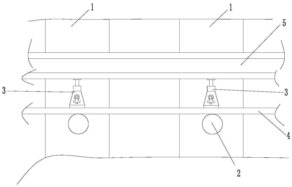 Limiting anti-overturning device of bridge aerial work platform supporting system and construction method