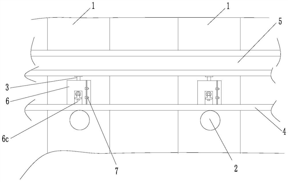 Limiting anti-overturning device of bridge aerial work platform supporting system and construction method