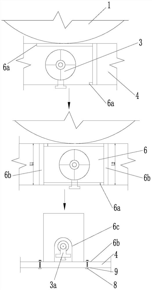 Limiting anti-overturning device of bridge aerial work platform supporting system and construction method