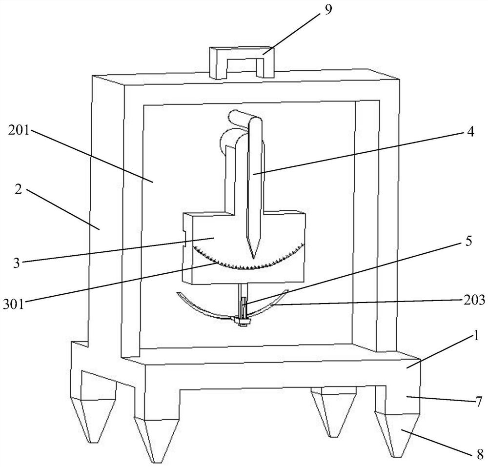 Land gradient measuring device for engineering exploration