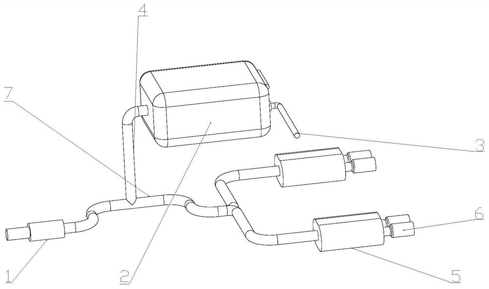 Device for cleaning rainwater on rearview mirror by using automobile exhaust waste heat