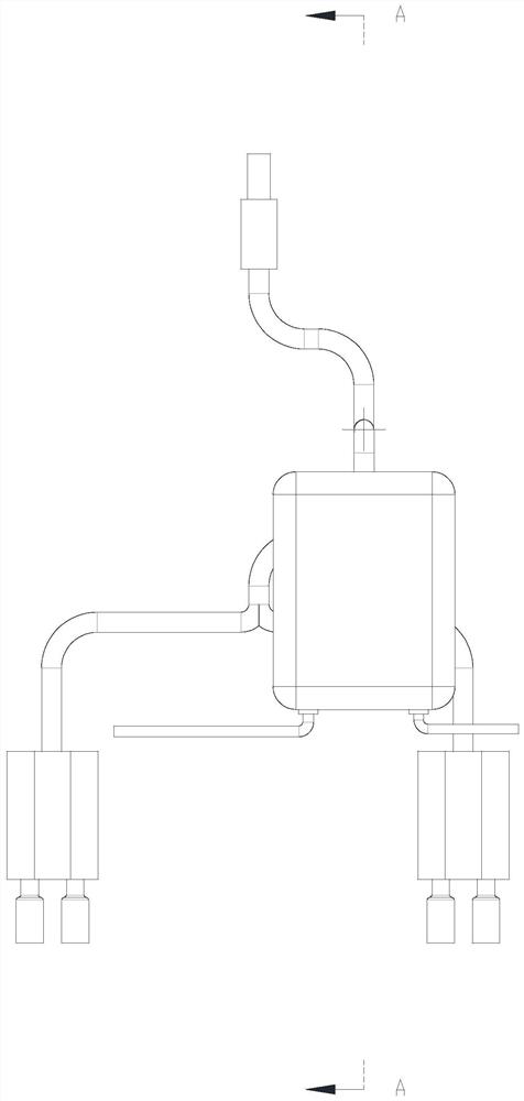 Device for cleaning rainwater on rearview mirror by using automobile exhaust waste heat