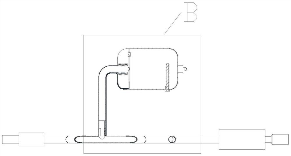 Device for cleaning rainwater on rearview mirror by using automobile exhaust waste heat