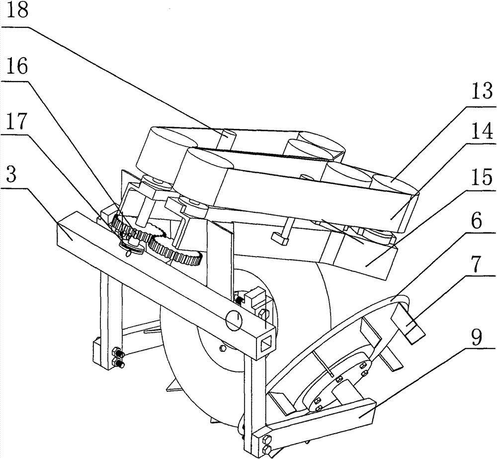 Round disc type plant straw uprooting device