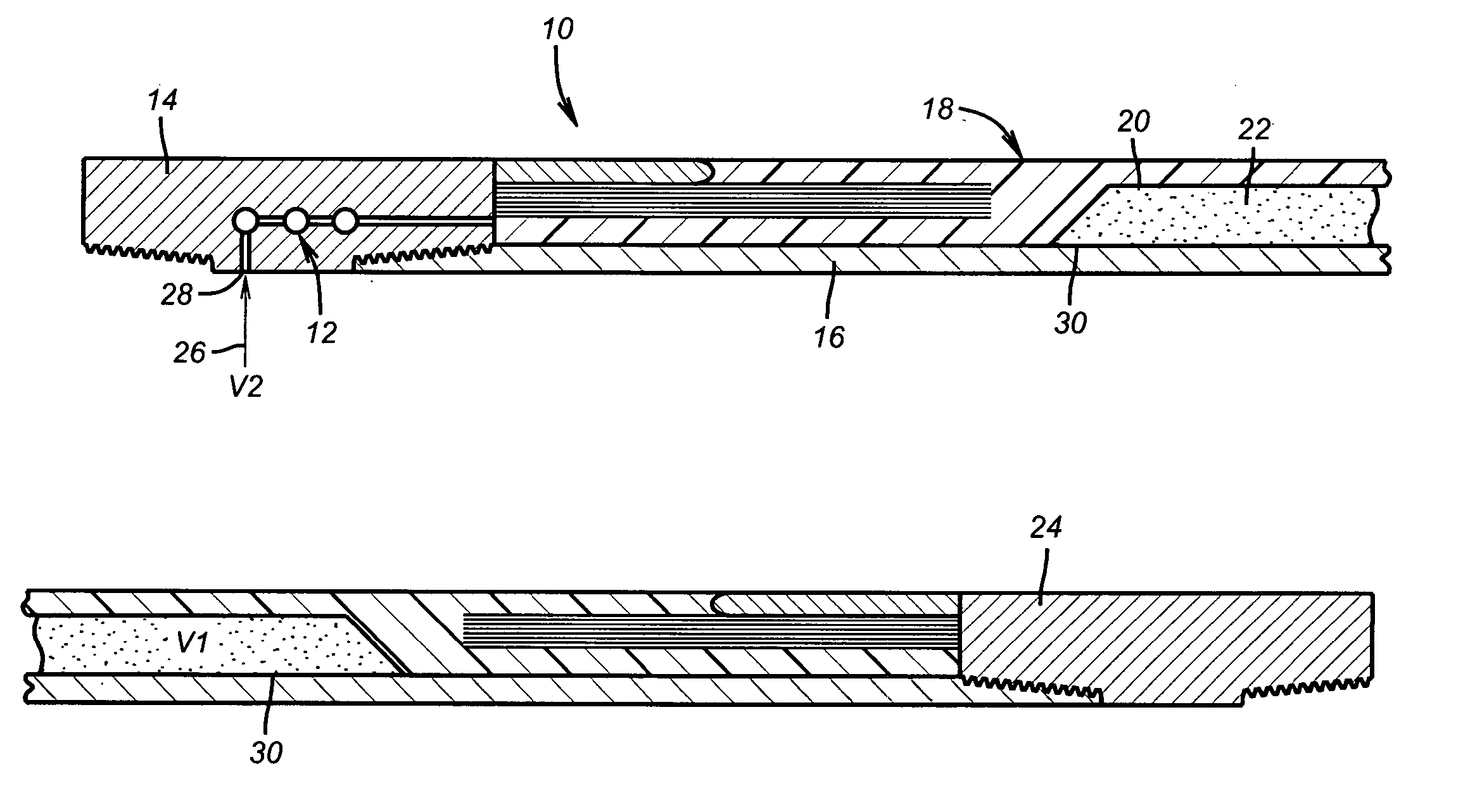 Swelling layer inflatable