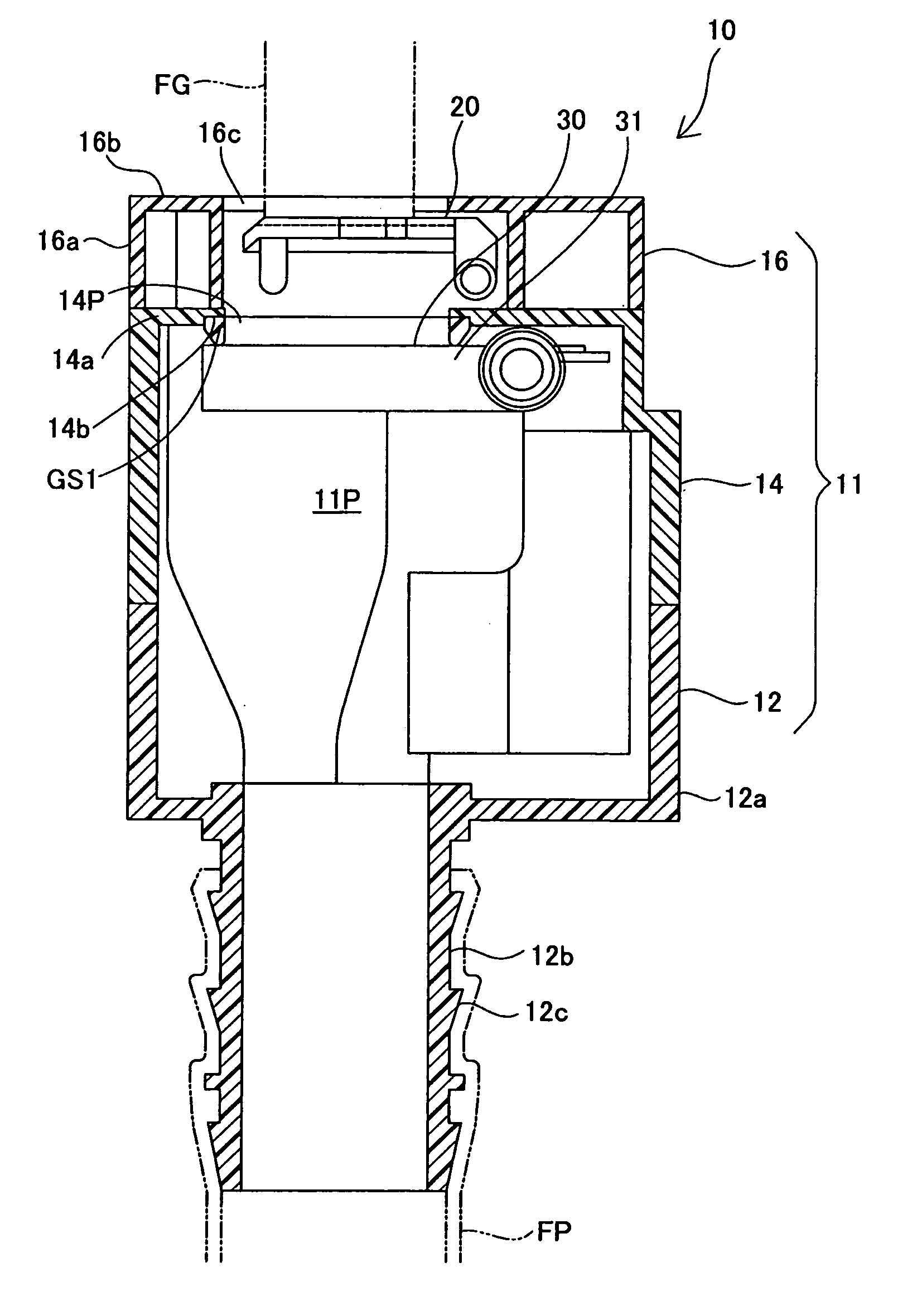 Tank opening-closing device