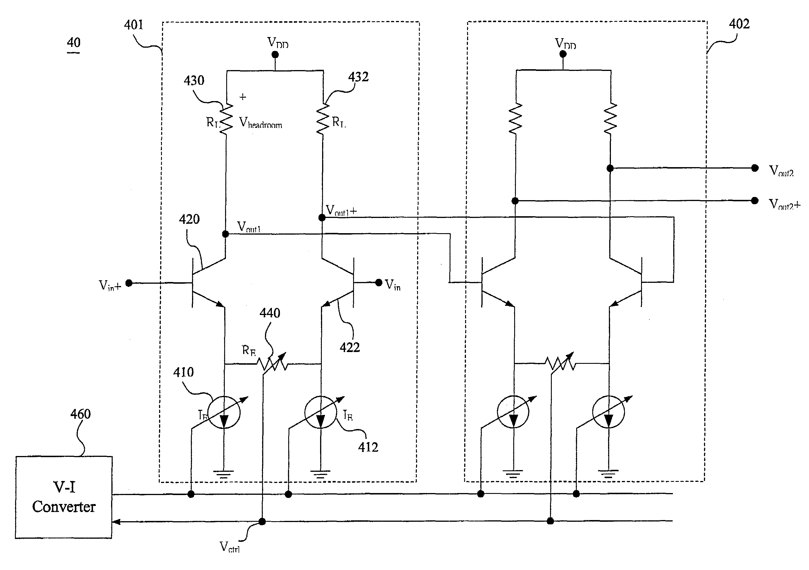 Variable gain amplifying circuit