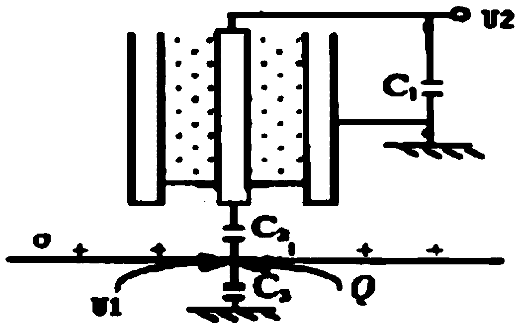 Insulator surface electric charge online measuring probe and measuring method thereof