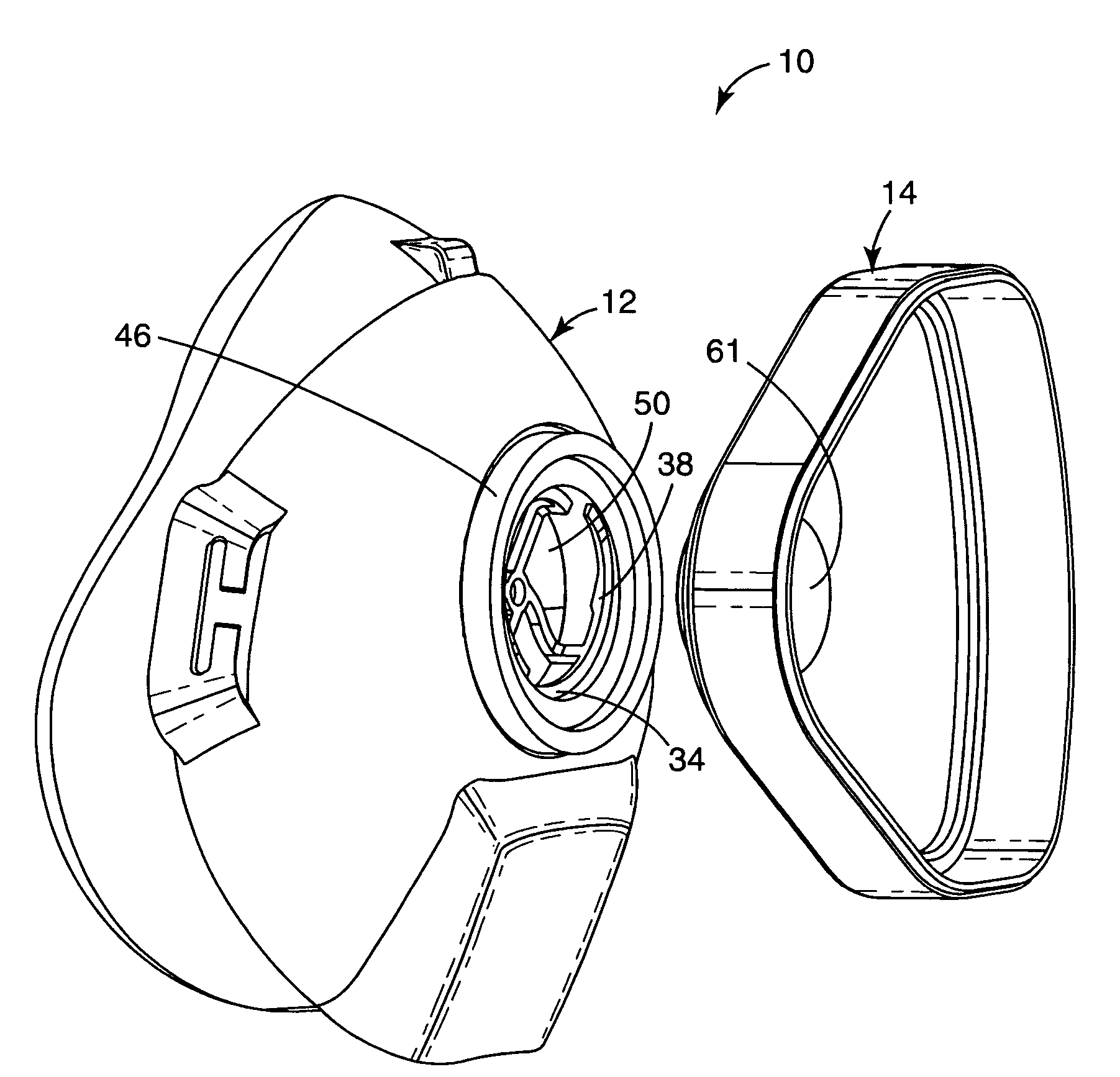 Respiratory protection device that has rapid threaded clean air source attachment