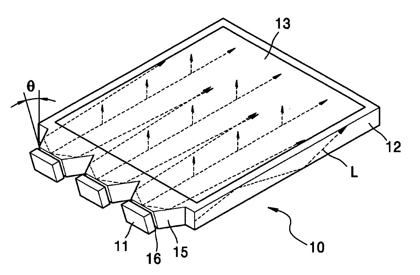 Illumination apparatus for display device using hologram-based light guide plate (LGP)