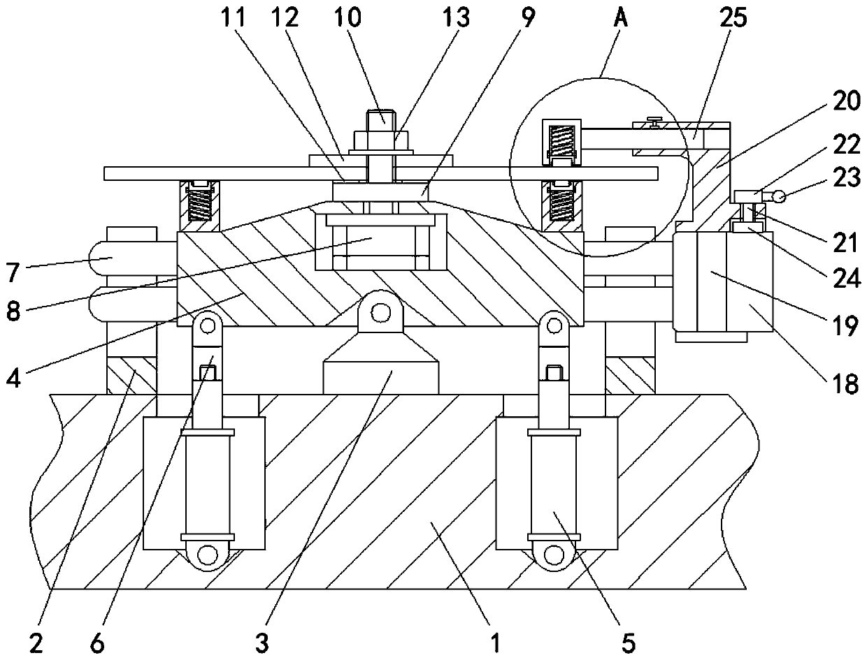 A alloy saw blade processing fixture with stable clamping and multi-angle adjustment