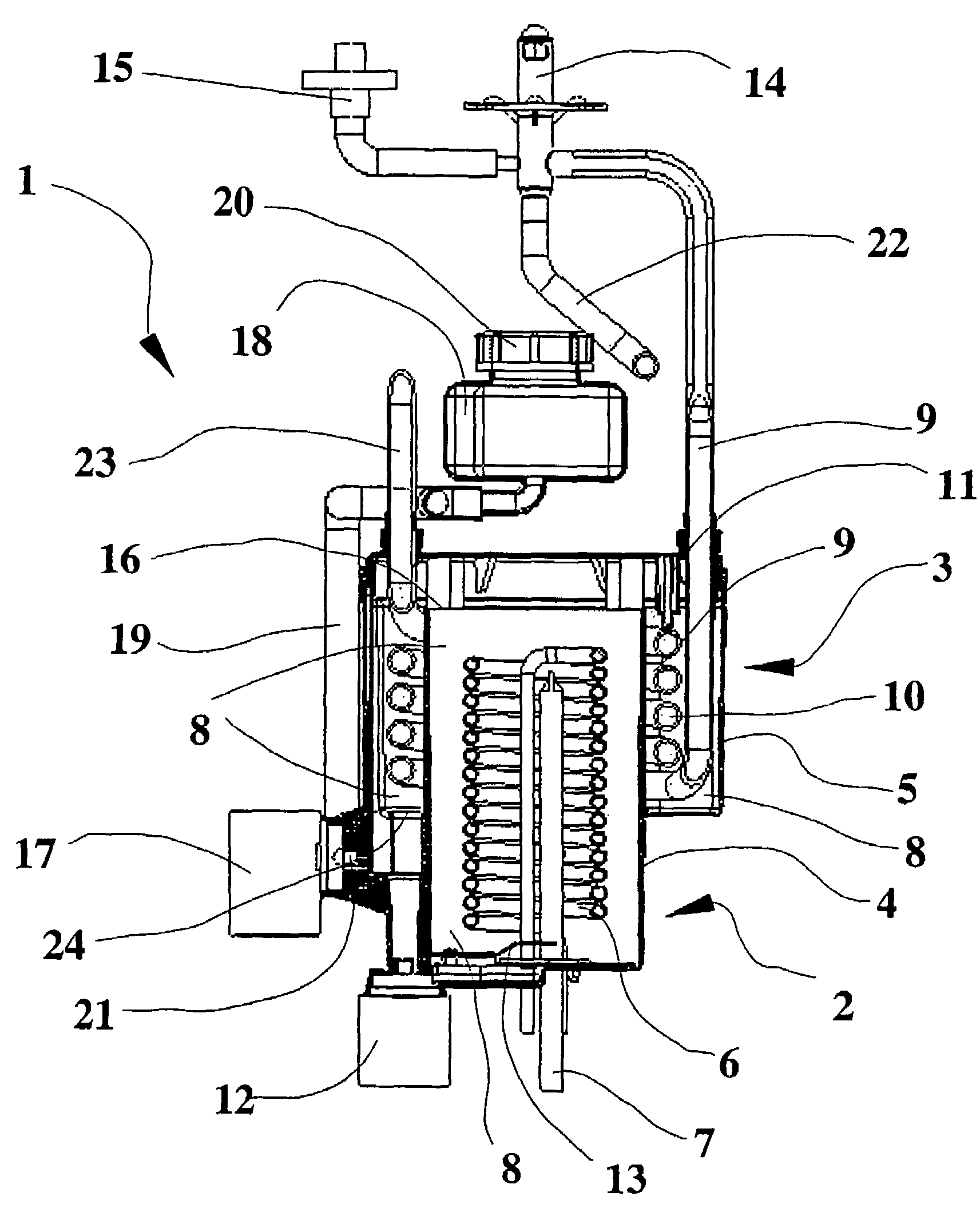 Fluid cooling system, cooled fluid dispenser comprising the later, and methods for sterilization thereof