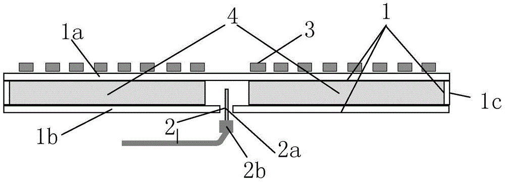 Radial line feed medium resonant antenna array