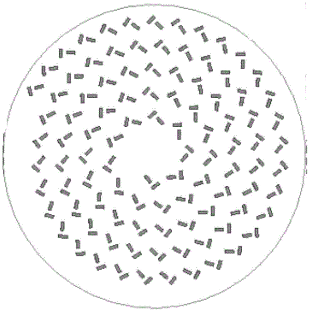 Radial line feed medium resonant antenna array