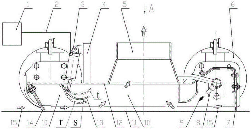 A variable flow area suction nozzle for road sweeping vehicles