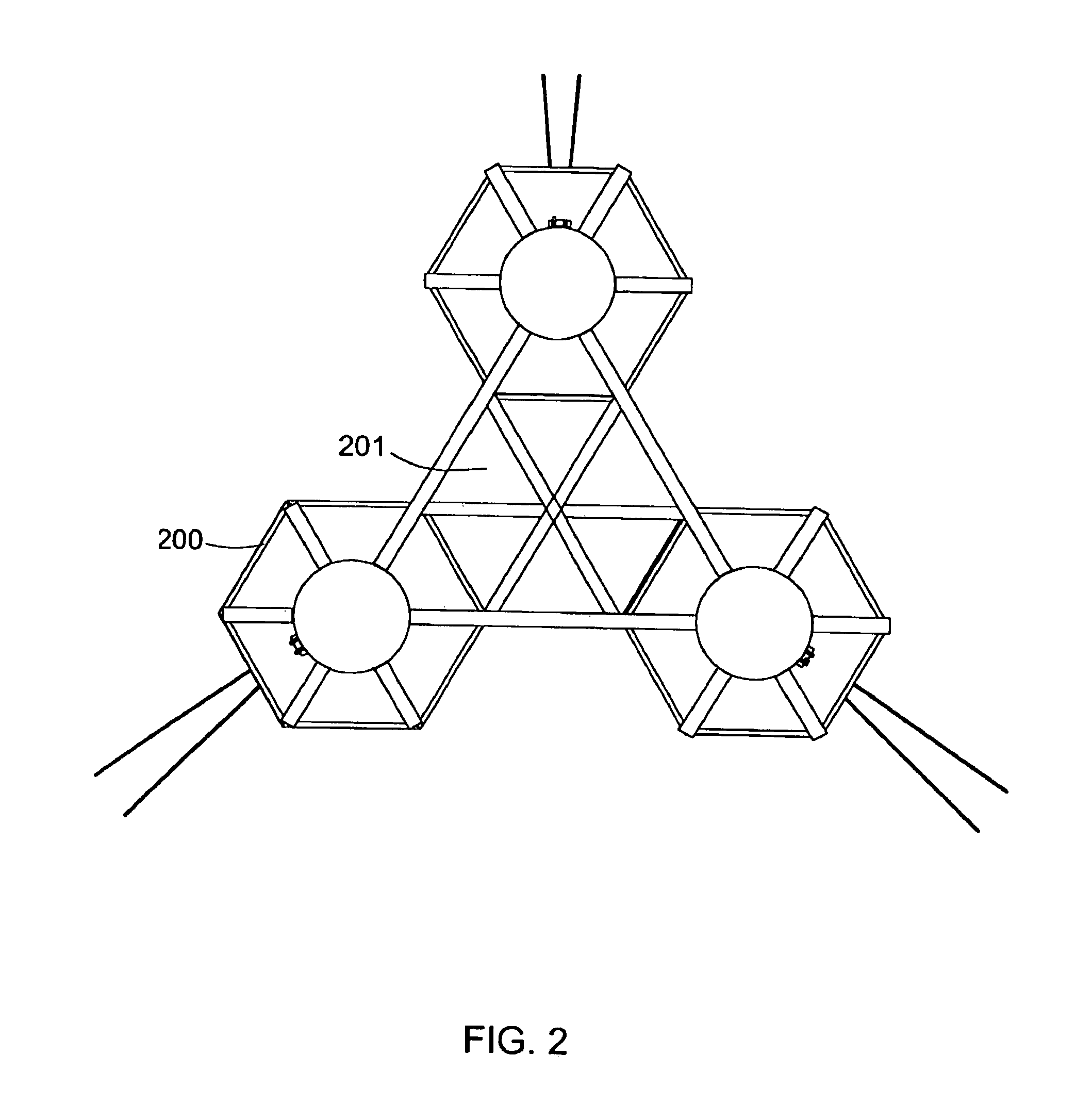 Column-stabilized platform with water-entrapment plate