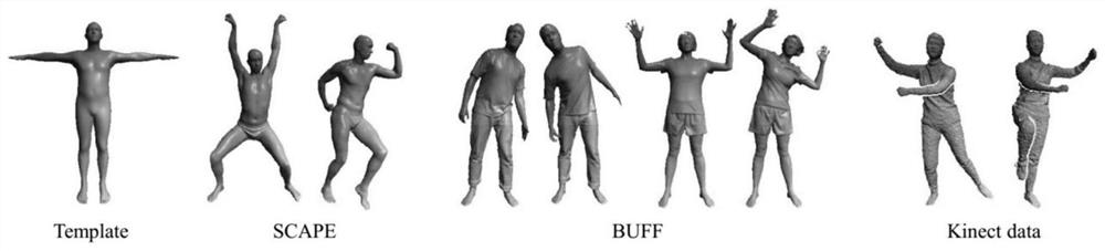 Dense correspondence prediction method based on non-rigid point cloud