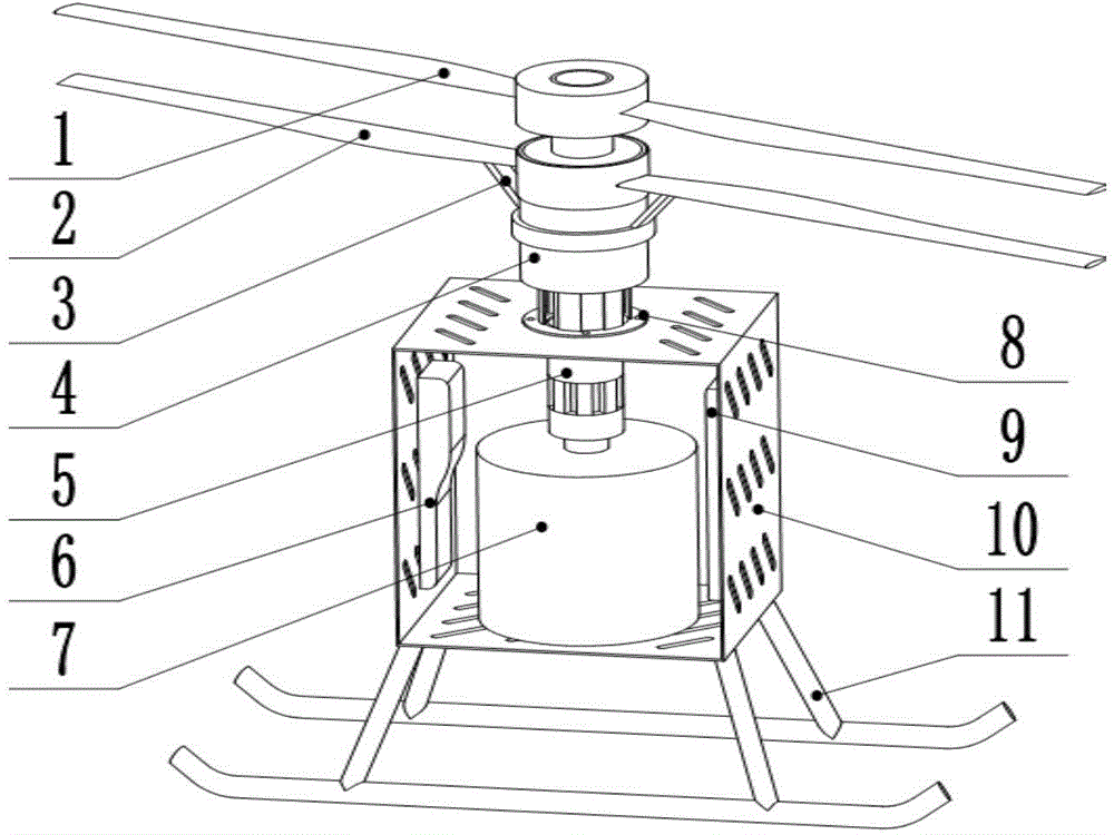 Coaxial type unmanned helicopter main driving structure