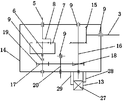 Bucket-wheel speed reducer having buffering function