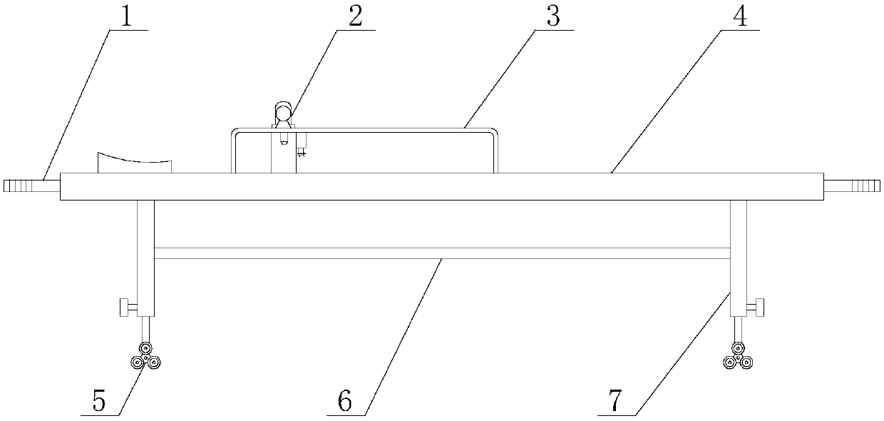 Wheel stretcher with automatic blood sampling function